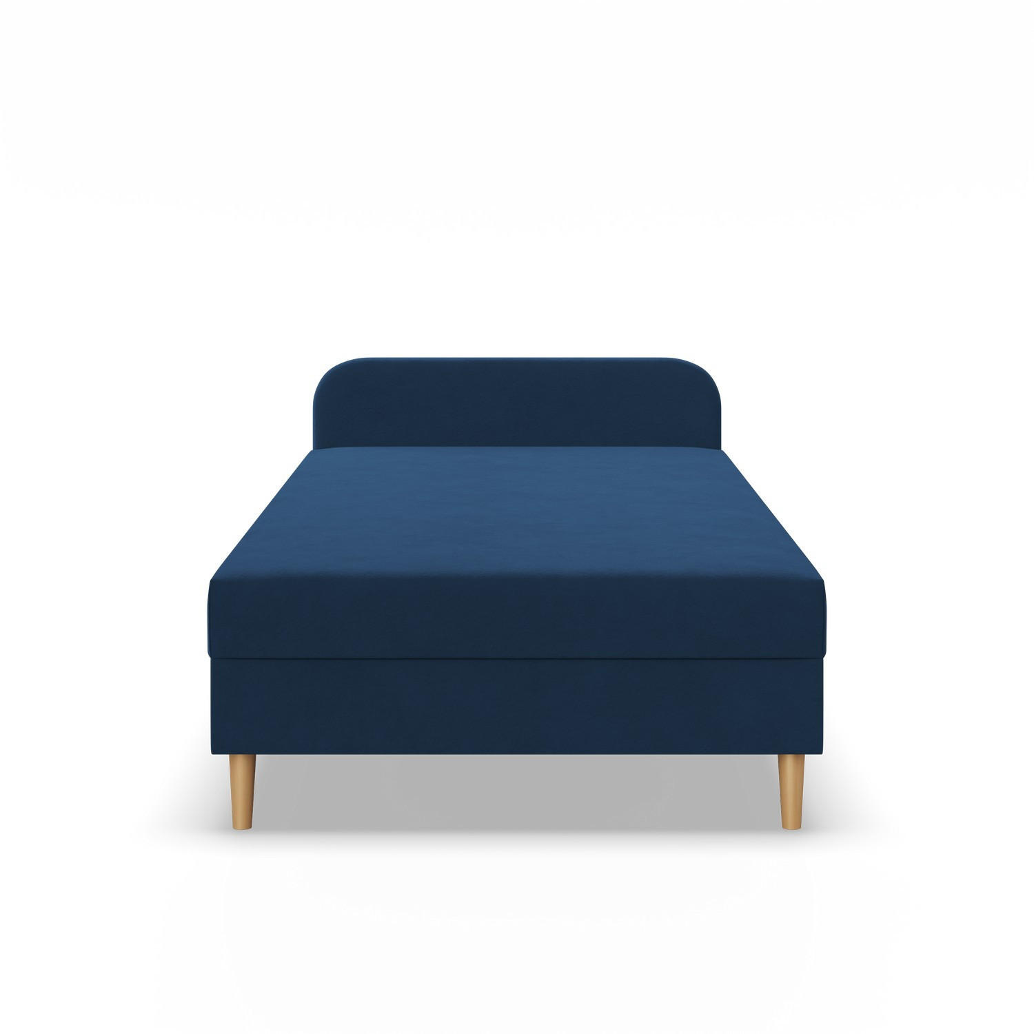 BOXBETT MIT KOPFTEIL 90x200 CASPE, Blau - Dunkelblau, Textil (90/200cm) - Mebligo