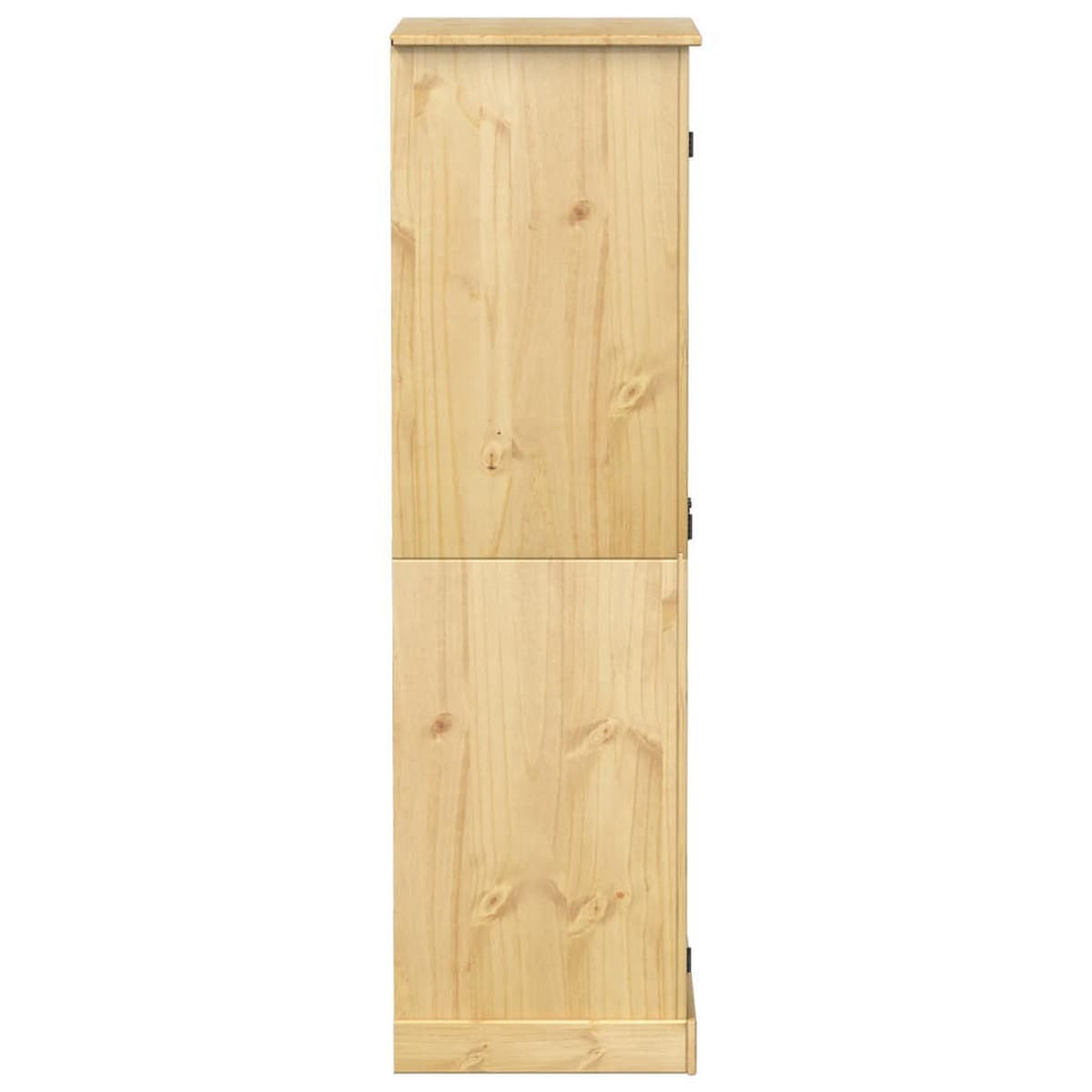 KLEIDERSCHRANK Corona 2-Türig 76/50/170 cm aus Massivholz Kiefer - Naturfarben, Holz (76/170/50cm) - vidaXL