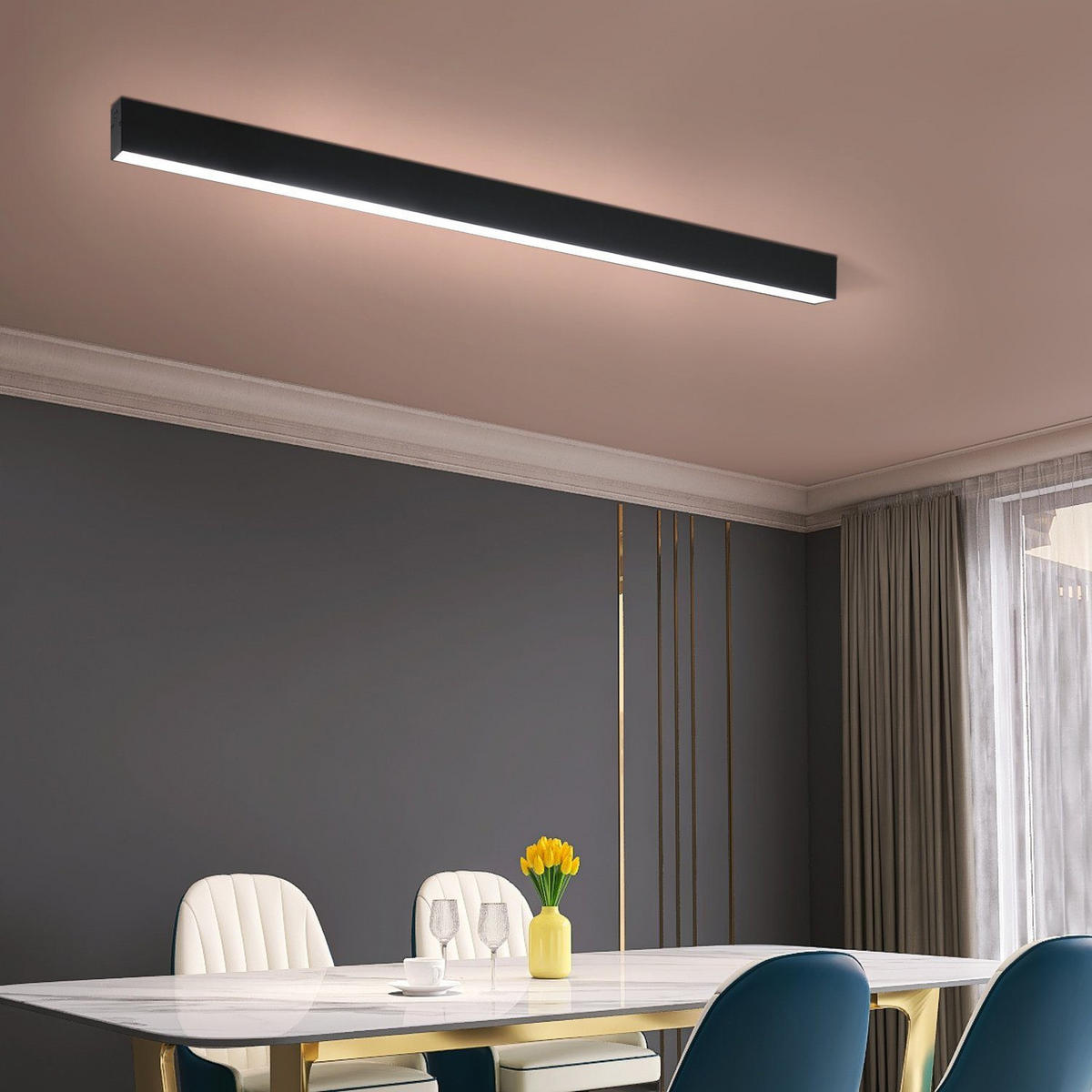 LED-DECKENLEUCHTE Werner 107/4/6 cm - Schwarz, Metall (107/4/6cm) - Nettlife