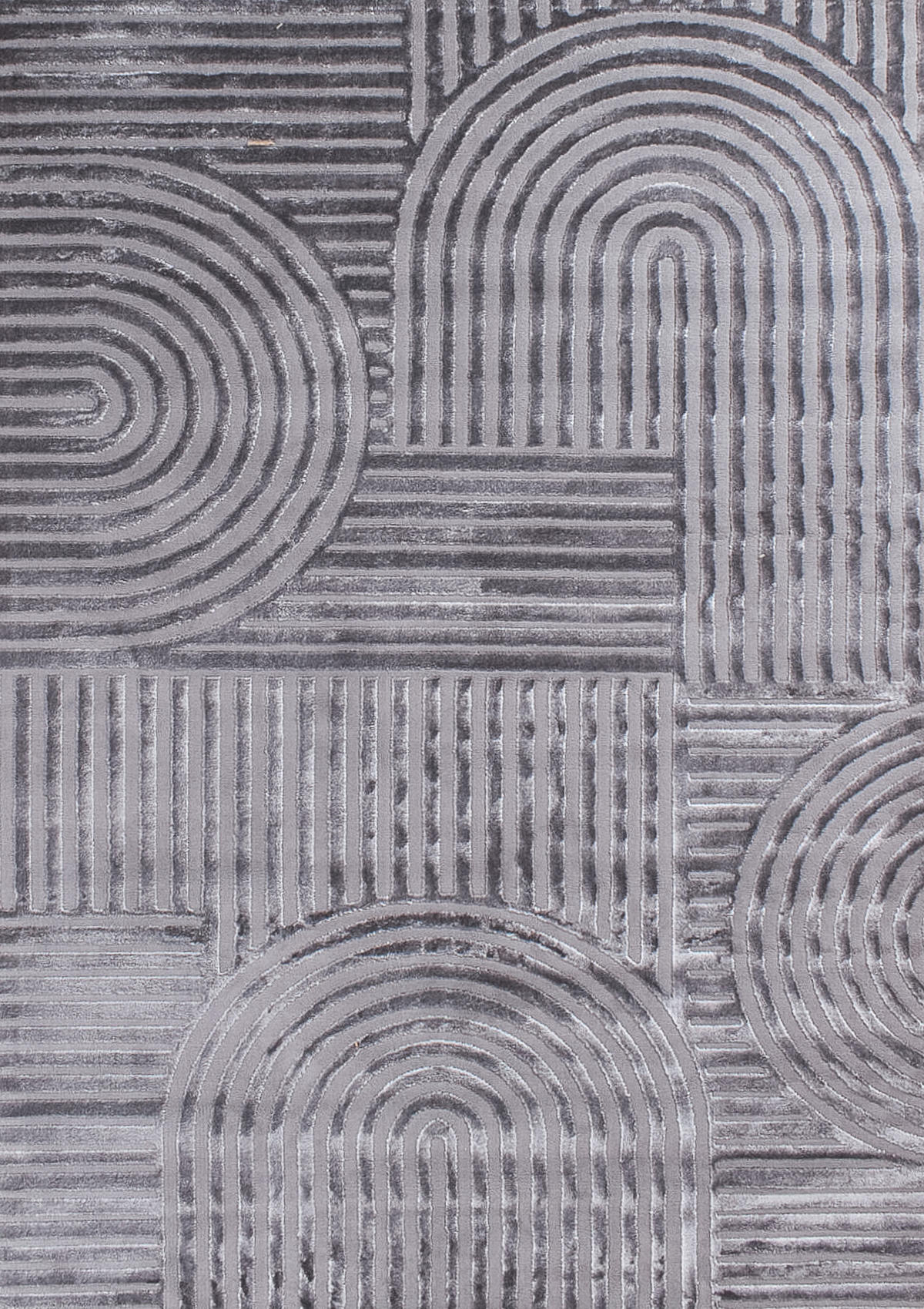 TEPPICH mit Bogenmuster in Grau Bianca 200x290 cm - Grau, Textil (200/290cm) - Nazar Rugs