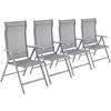 GARTENSTUHL KLAPPSTUHL 4ER-SET - Grau, Metall (70/106/56cm) - Hansiro