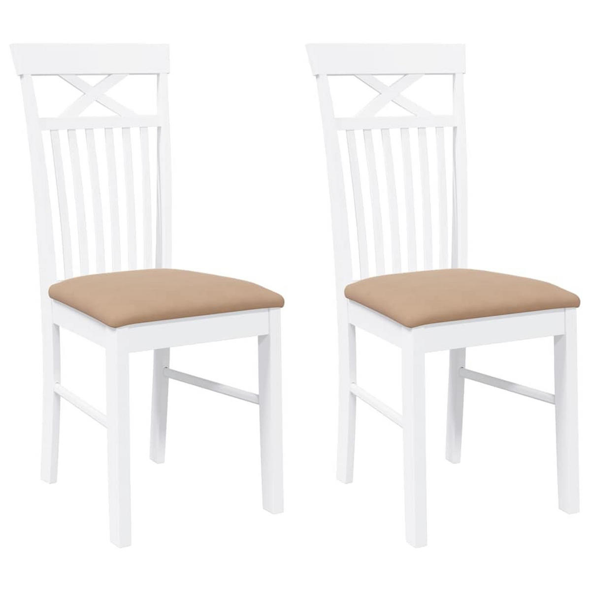 STUHL-SET 2 Stk Eisenhain 42.5/94/53.5 cm - Weiß, Holz (42.5/94/53.5cm) - ZMH