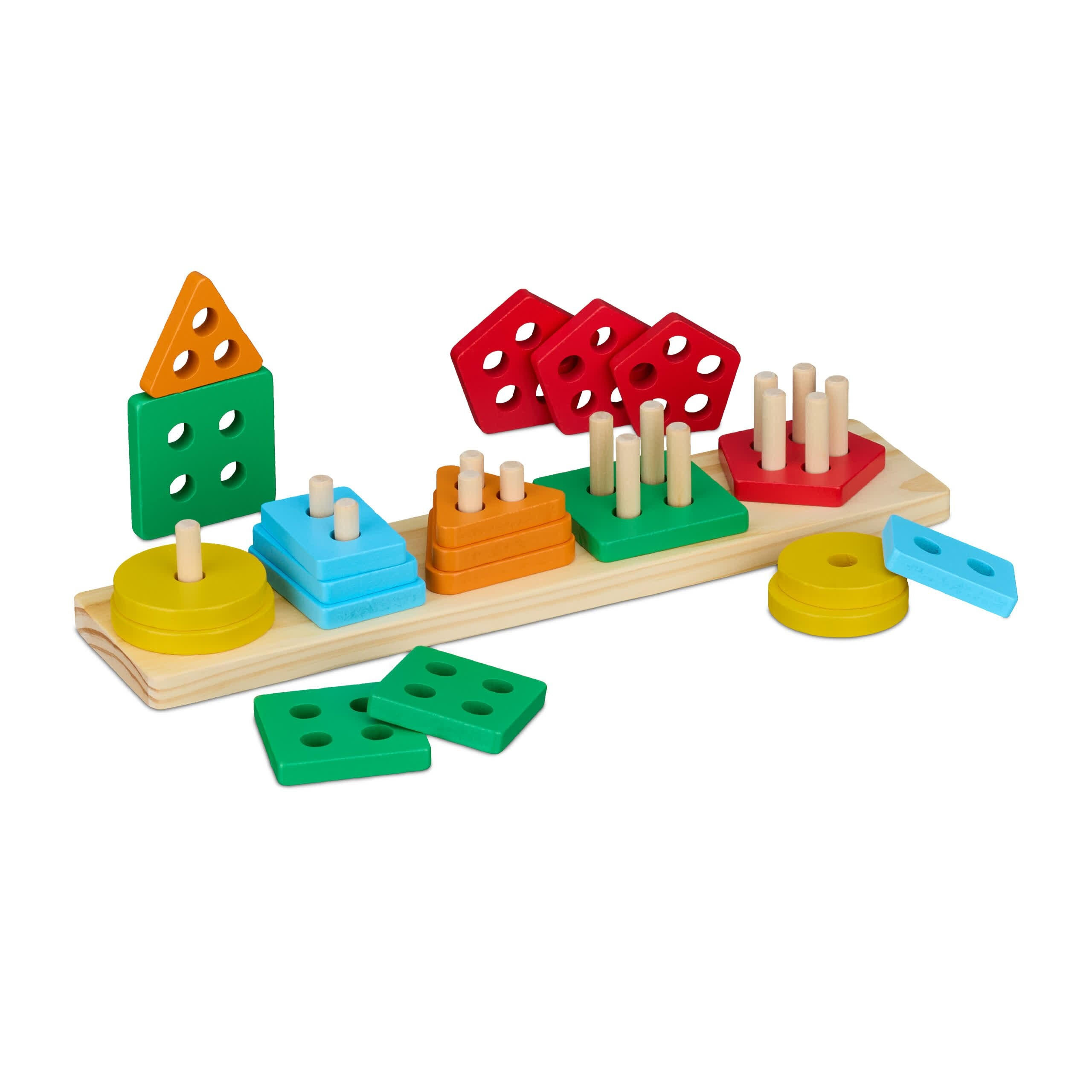 STAPELSPIELZEUG - Multicolor, Holz/Holzwerkstoff (35/5.5/8cm) - Relaxdays