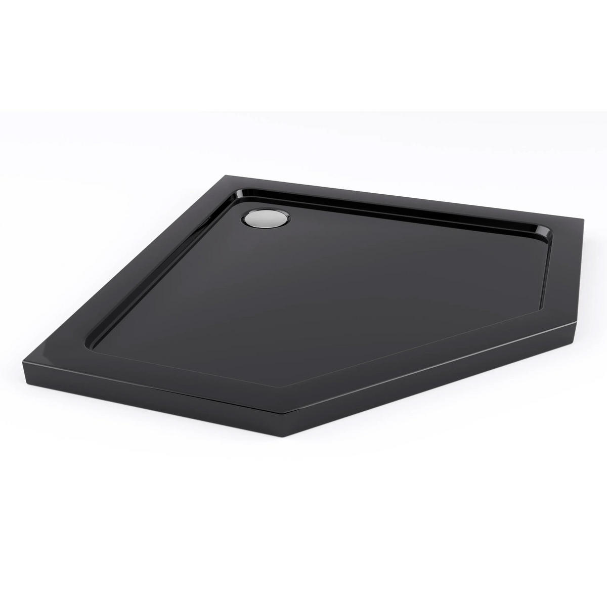 DUSCHKABINE Rea Diamond Black Mat 80x80 mit Duschwanne Diamond - Schwarz, Glas (80/80/195cm) - REA
