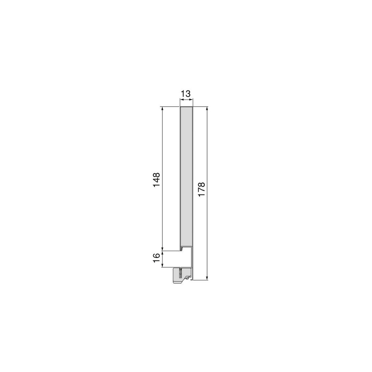 AUSSENSCHUBLADE Vertex 40Kg Höhe 178mm, Tiefe 400mm, Stahl, Lackiert Grau - Silberfarben, Metall (24.5/6/43cm) - EMUCA