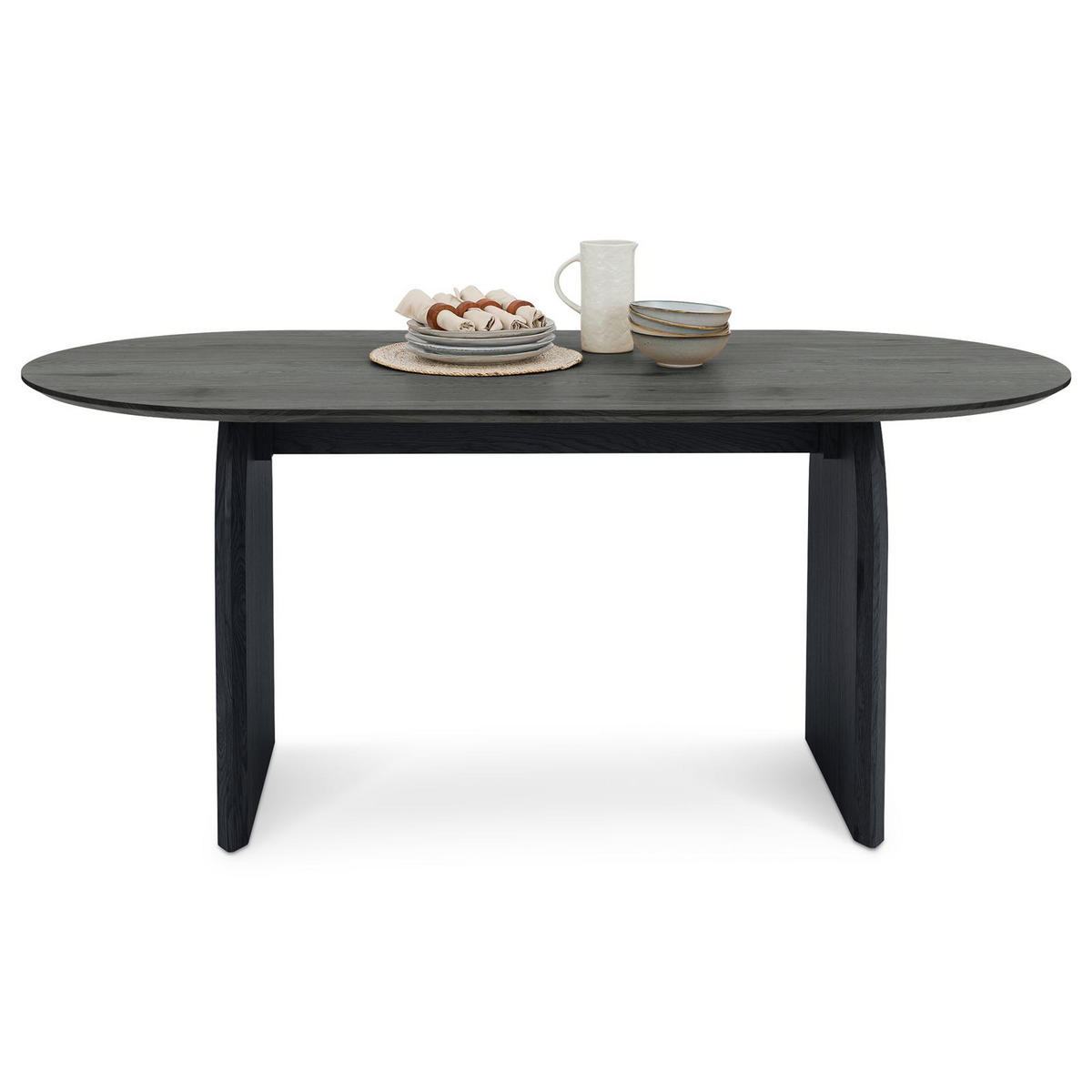 ESSGRUPPE MALA AZUL 7er Set schwarz - Schwarz, Holzwerkstoff - IDIMEX