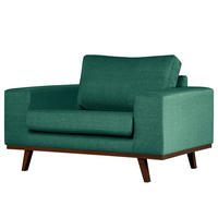 SESSEL - Dunkelgrün/Buchefarben, Textil (122/81/88cm) - home24