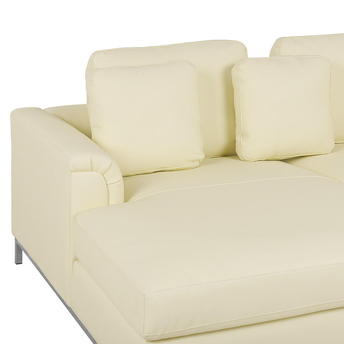 ECKSOFA Leder Beige linksseitig Oslo - Beige, Leder (270/151cm) - Beliani