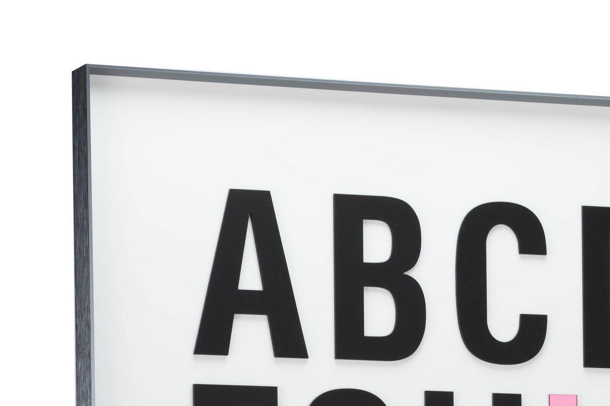 WANDBILD Rosa 60/80 cm - Pink/Schwarz, Glas (3.01/80cm) - KUNSTLOFT