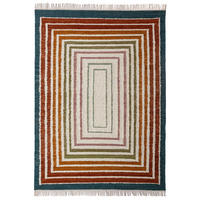 WOLLTEPPICH handgewebt FROND, geometrisch, Bunt, 200 x 300 cm - Multicolor, Textil (200/300cm) - KADIMA DESIGN