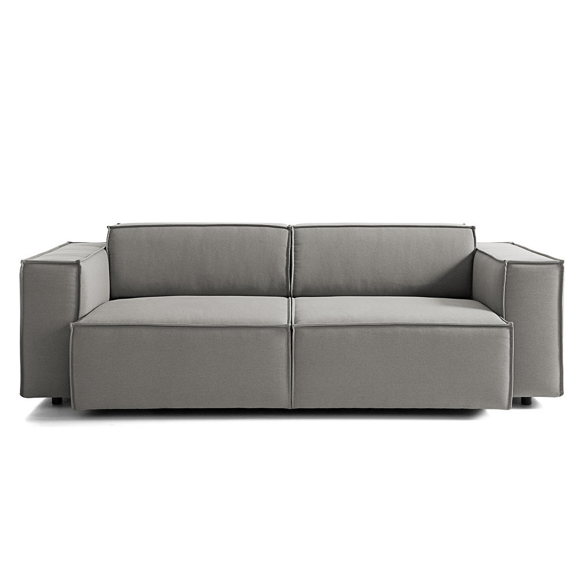 2,5-SITZER SOFA - Graubraun, Textil (223/70/96cm) - home24