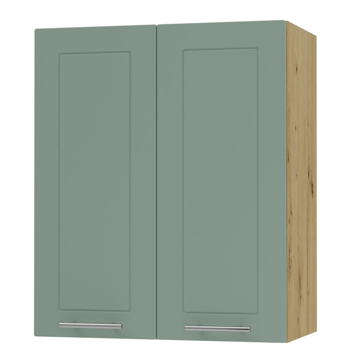 KÜCHENHÄNGESCHRANK Kvantum W3/60 Mint Matt / Eiche Artisan Matt 60 / 32,5 / 72cm - Eiche Artisan/Mintgrün, Holz/Holzwerkstoff (60/72/32.5cm) - Feldmann-Wohnen