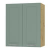 KÜCHENHÄNGESCHRANK Kvantum W3/60 Mint Matt / Eiche Artisan Matt 60 / 32,5 / 72cm - Eiche Artisan/Mintgrün, Holz/Holzwerkstoff (60/72/32.5cm) - Feldmann-Wohnen