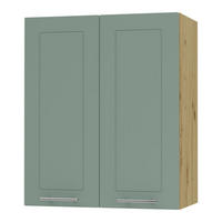 KÜCHENHÄNGESCHRANK Kvantum W3/60 Mint Matt / Eiche Artisan Matt 60 / 32,5 / 72cm - Eiche Artisan/Mintgrün, Holz/Holzwerkstoff (60/72/32.5cm) - Feldmann-Wohnen