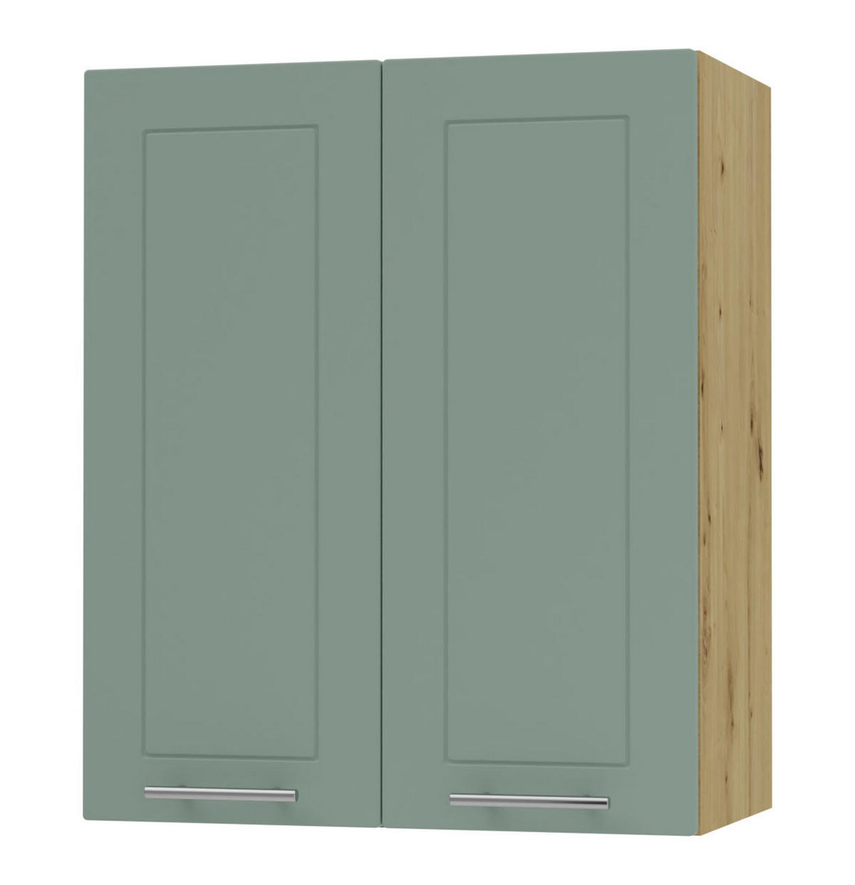 KÜCHENHÄNGESCHRANK Kvantum W3/60 Mint Matt / Eiche Artisan Matt 60 / 32,5 / 72cm - Eiche Artisan/Mintgrün, Holz/Holzwerkstoff (60/72/32.5cm) - Feldmann-Wohnen