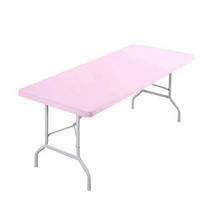 TISCHDECKE Spandex Rosa 122 x 60 cm - Rosa, Textil (122/60/1cm)
