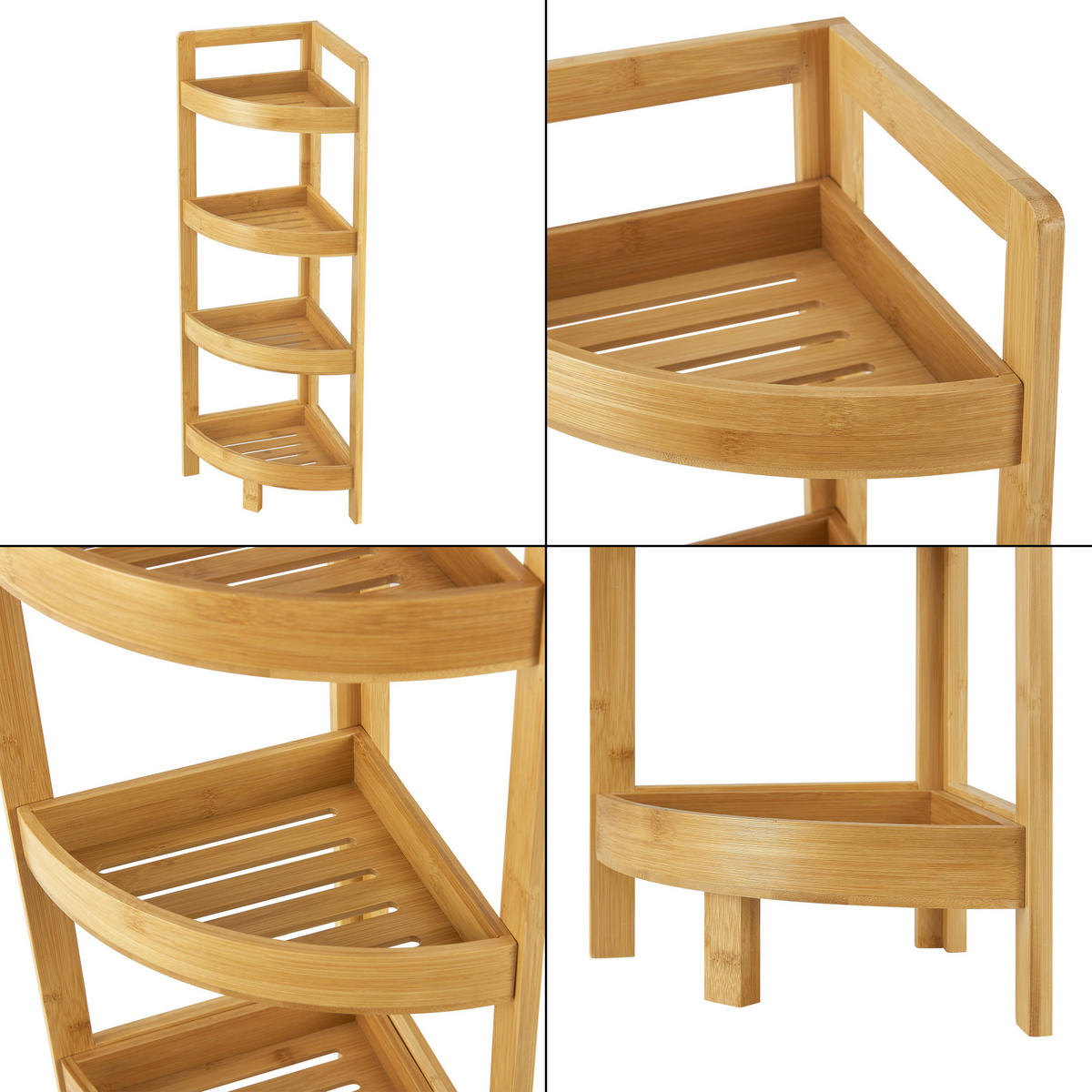 BADEZIMMERREGAL Lestijärvi - Naturfarben, Holz (23/80/23cm) - [en.casa]