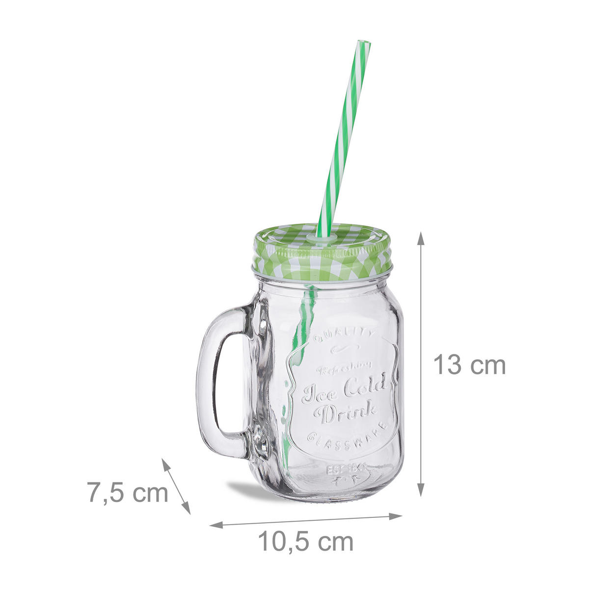 8XTRINKGLÄSER - Transparent, Glas/Kunststoff - Relaxdays