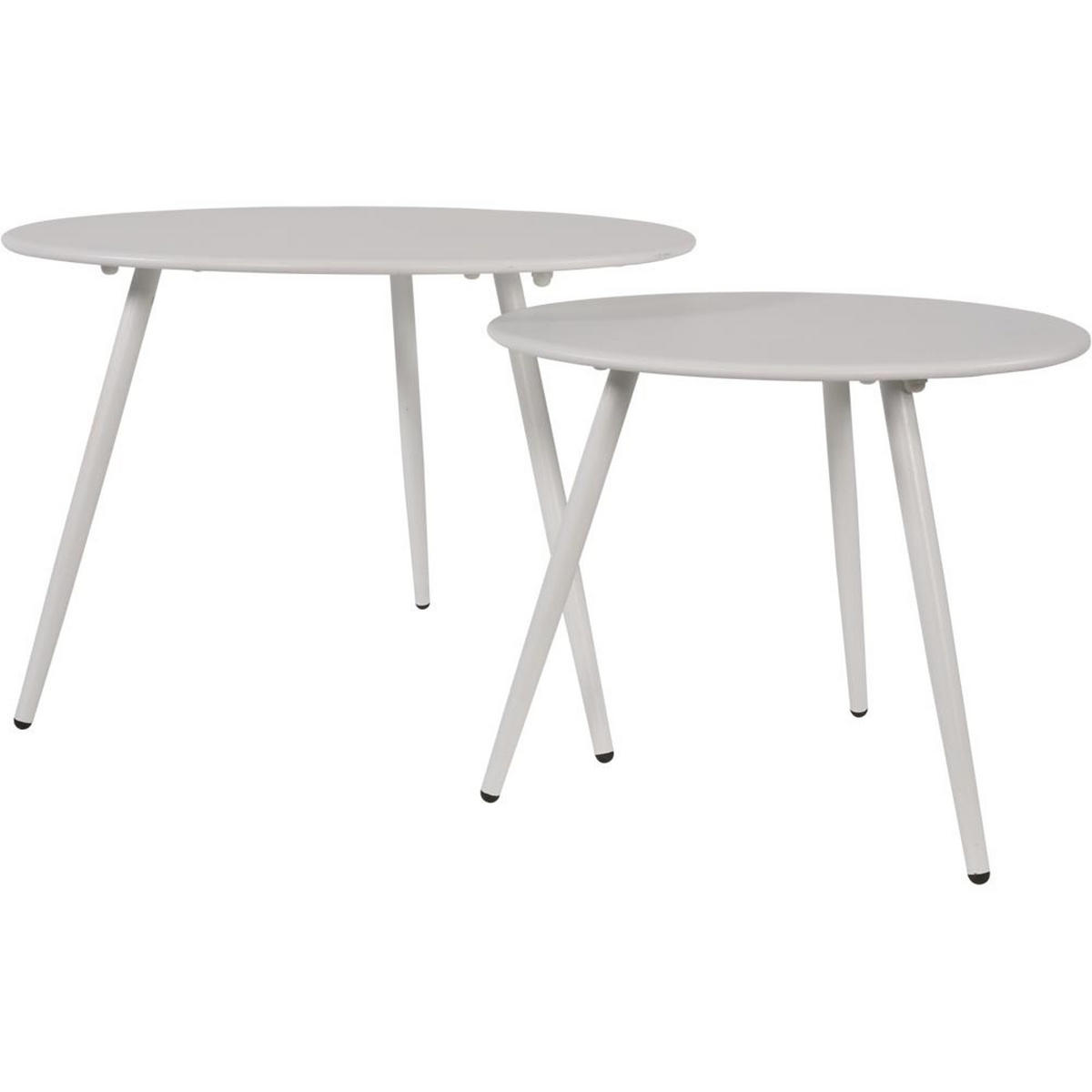 BEISTELLTISCH Rafael - Weiß - 45/45/35 cm - Weiß, Metall (45/45/35cm) - Lesli Living