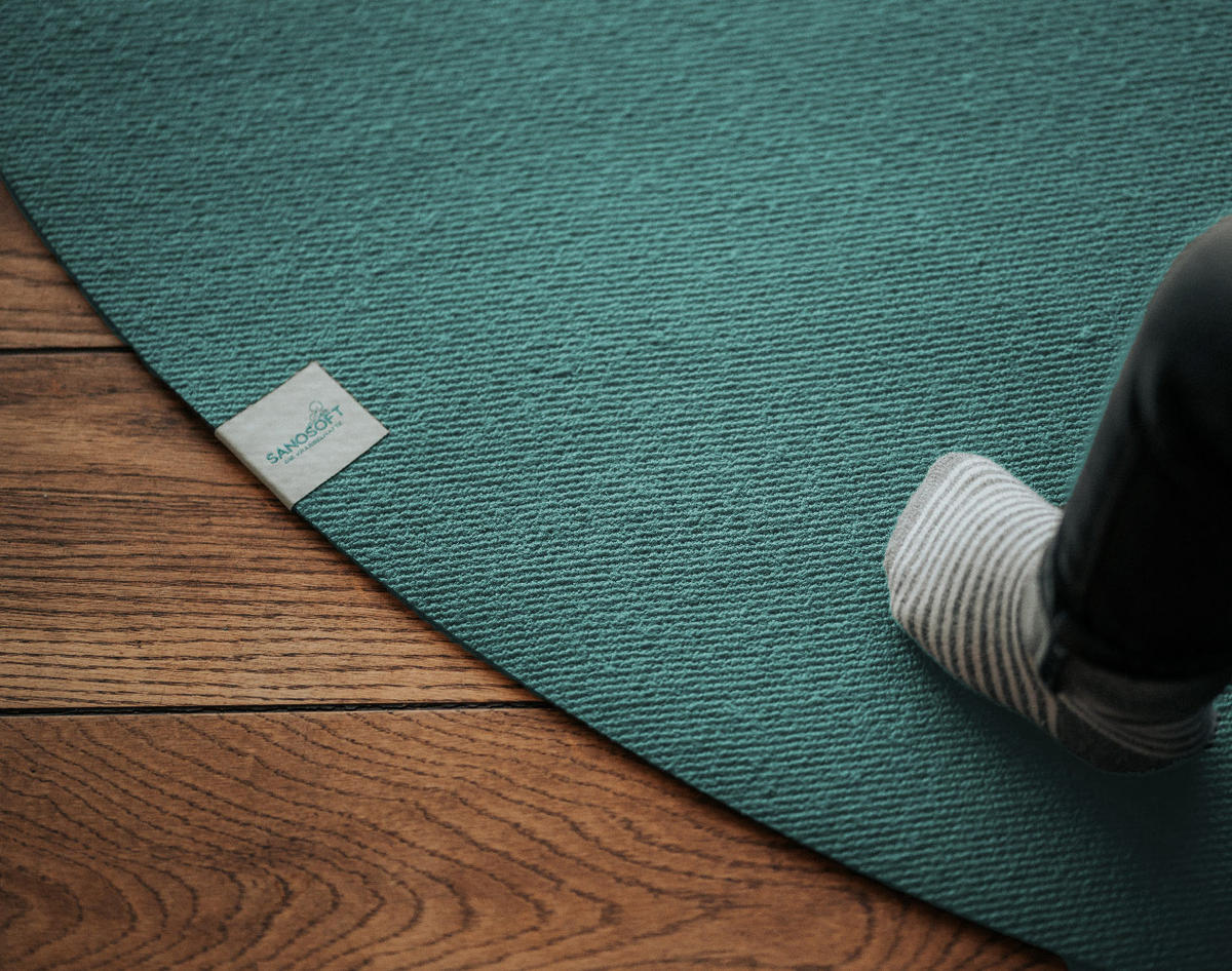 KRABBELMATTE Rund 160cm Petrol - Petrol, Textil (160/160cm) - Sanosoft