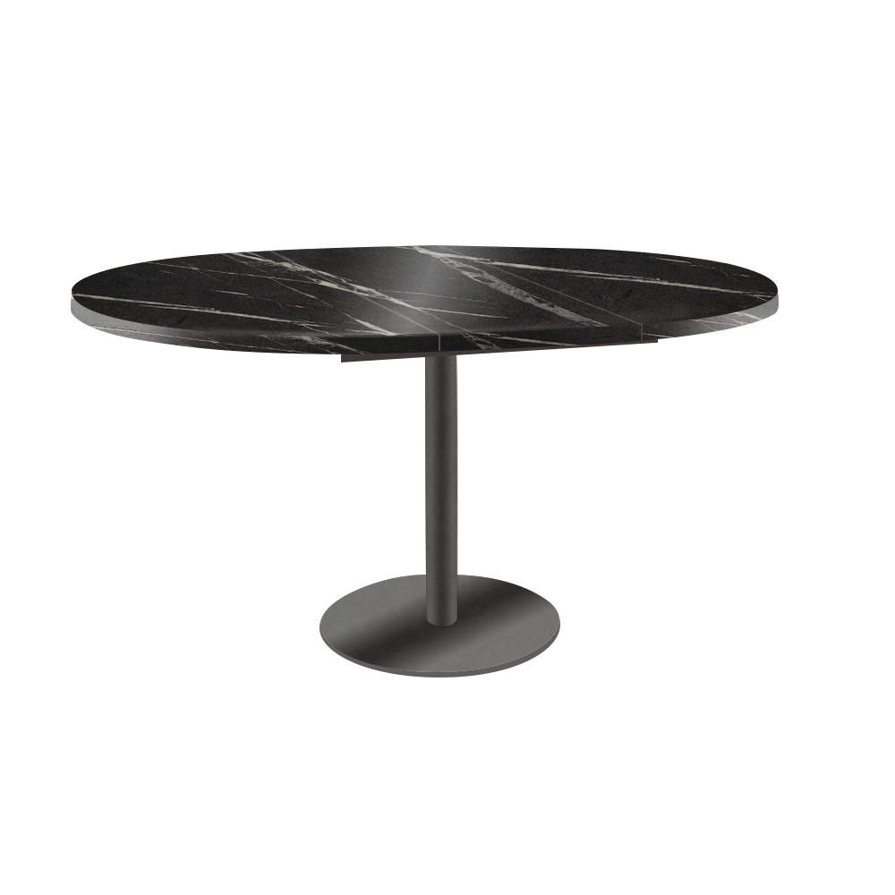 ESSTISCH Borte Pietra Grigia Schwarz / Graphit 100/138 / 100 / 76cm - Graphitfarben/Schwarz, Holz/Holzwerkstoff (100/100/76cm) - Feldmann-Wohnen
