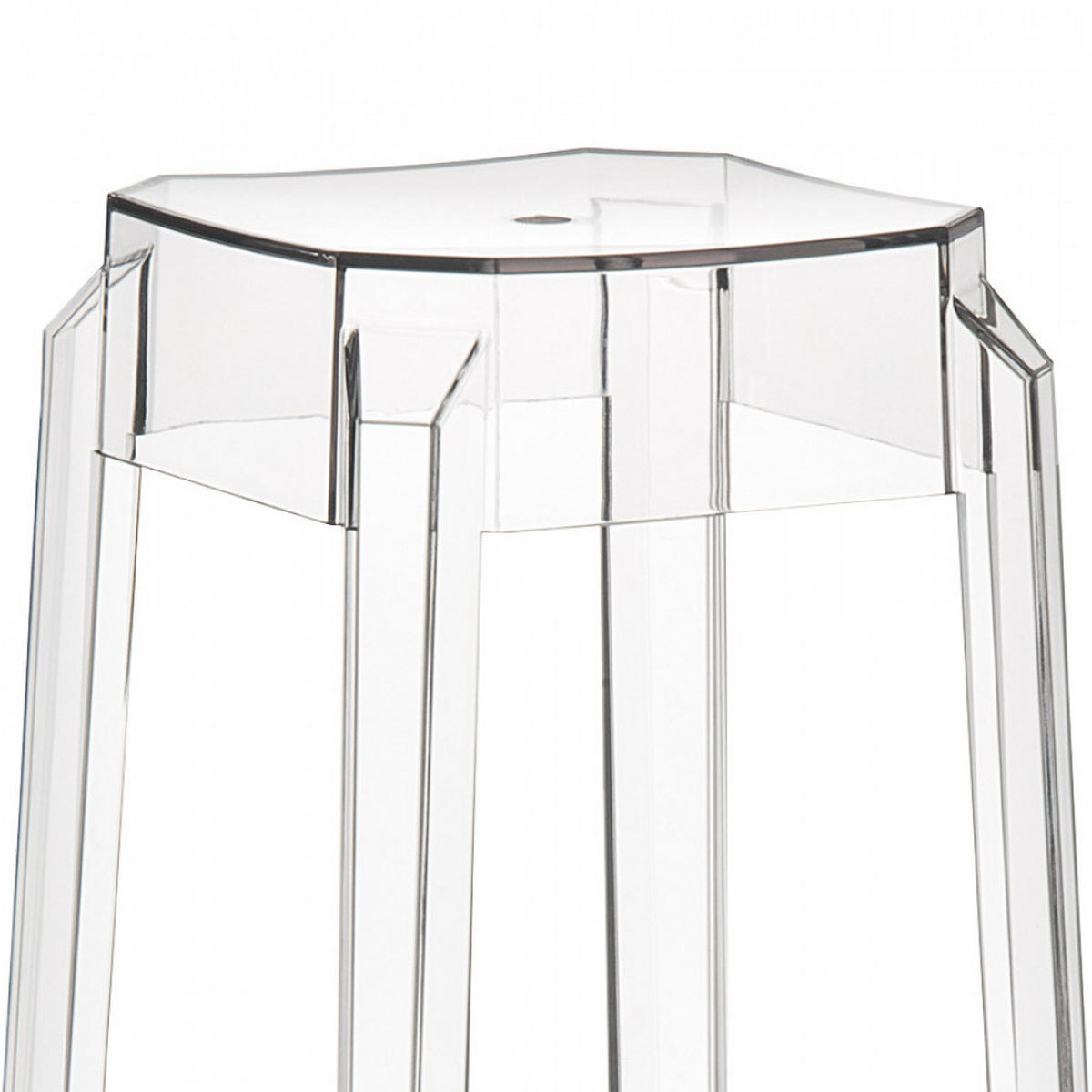 BARHOCKER transparent 36x75x36cm - Transparent, Kunststoff (36/75/36cm) - AlterEgo