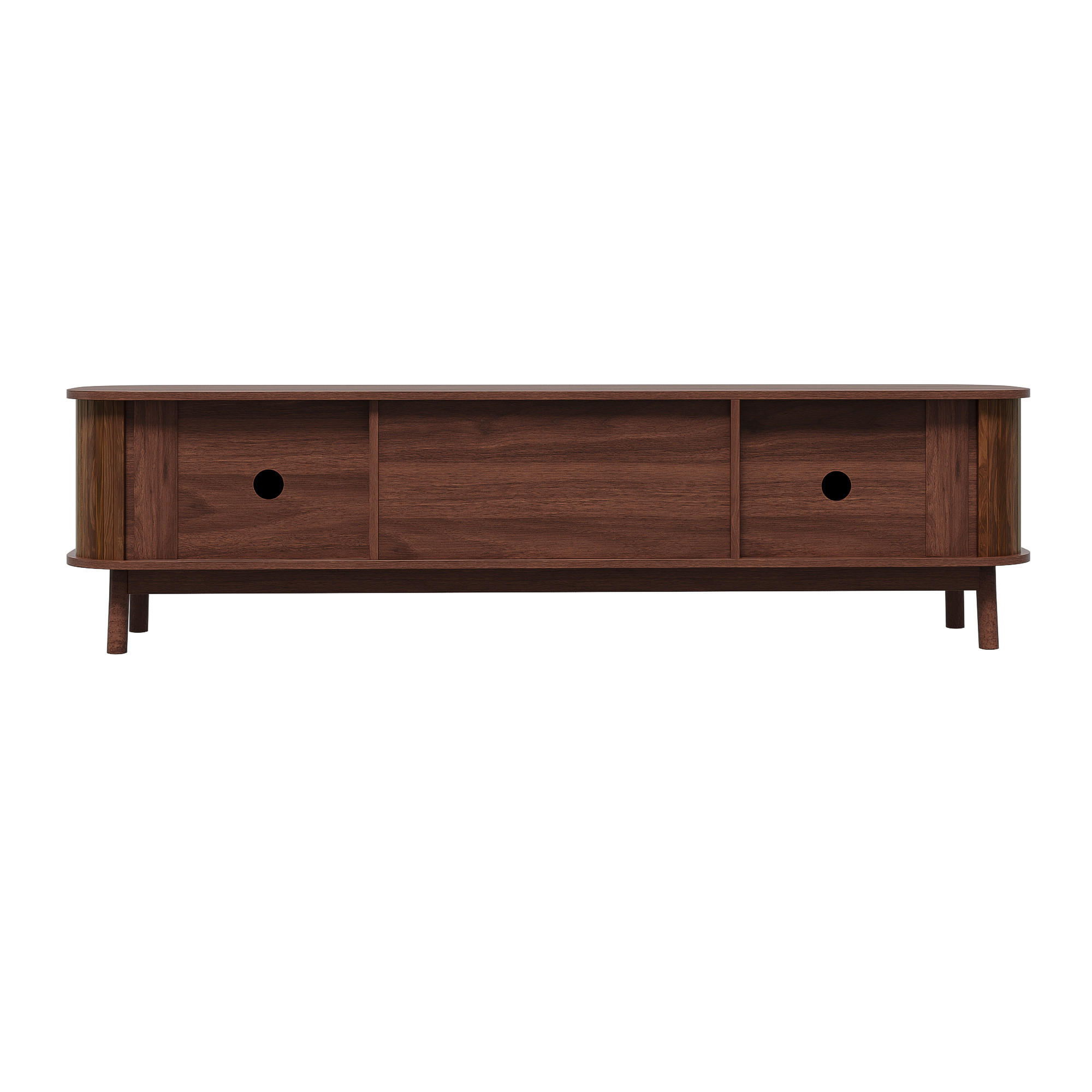 TV-ELEMENT170X39,5X46CM Nussbaum-Holzoptik mit Schubladen und Schiebetüren - Walnussfarben, Holz (36.4/19.89/82.4cm) - Raelunyi