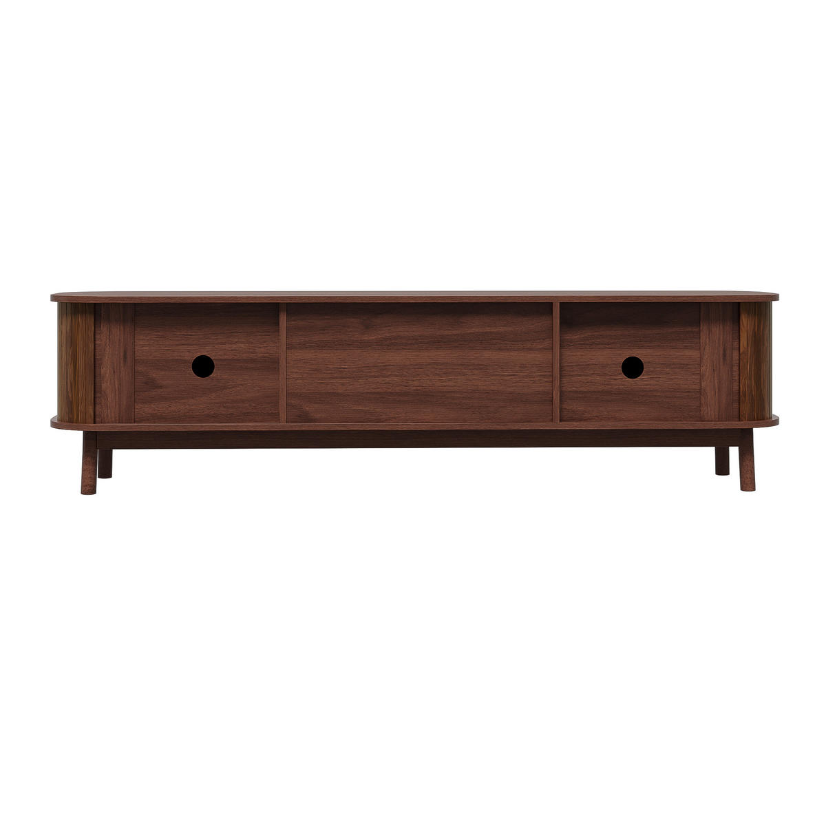 TV STOLIK in orech-Optik, Fernsehschrank s Schiebetüren - dub sonoma, kompozitné drevo (170/46/39cm) - Urban Meuble