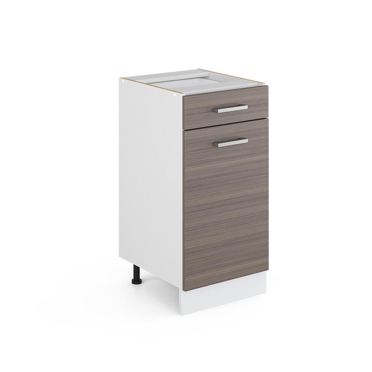 UNTERSCHRANK R-Line Grau 40 cm mit Schublade, ohne AP - Weiß/Grau, Holzwerkstoff (40/81.6/46cm) - Vicco