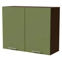 KÜCHENHÄNGESCHRANK Brerra W3/90 Lava / RAL 6025 farngrün Matt 90 / 32,5 / 72cm - Dunkelgrau/Grün, Holz/Holzwerkstoff (90/72/32.5cm) - Feldmann-Wohnen