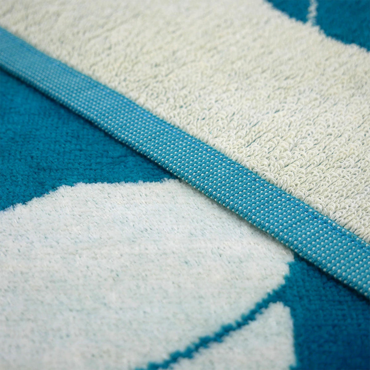 STRANDTUCH aus Veloursfrottee Jacquard Blau 140x180 400g/m² - Bargara - Blau, Textil (140/180cm) - LE COMPTOIR DE LA PLAGE