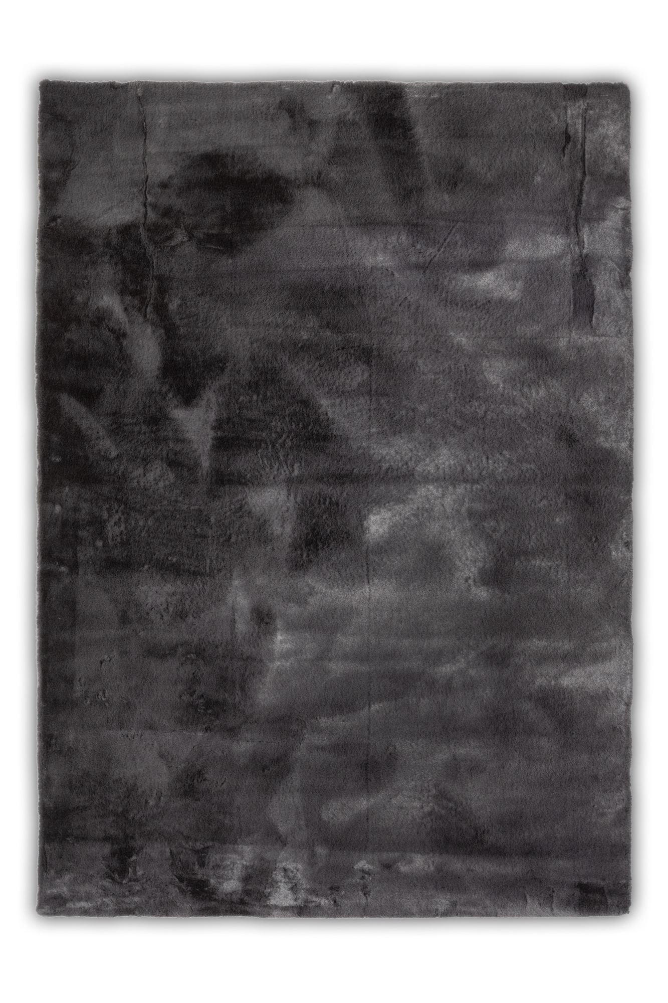 KUNSTFELLTEPPICH Chiara 90x160 cm - Anthrazit, Textil (90/160cm) - Gino Falcone
