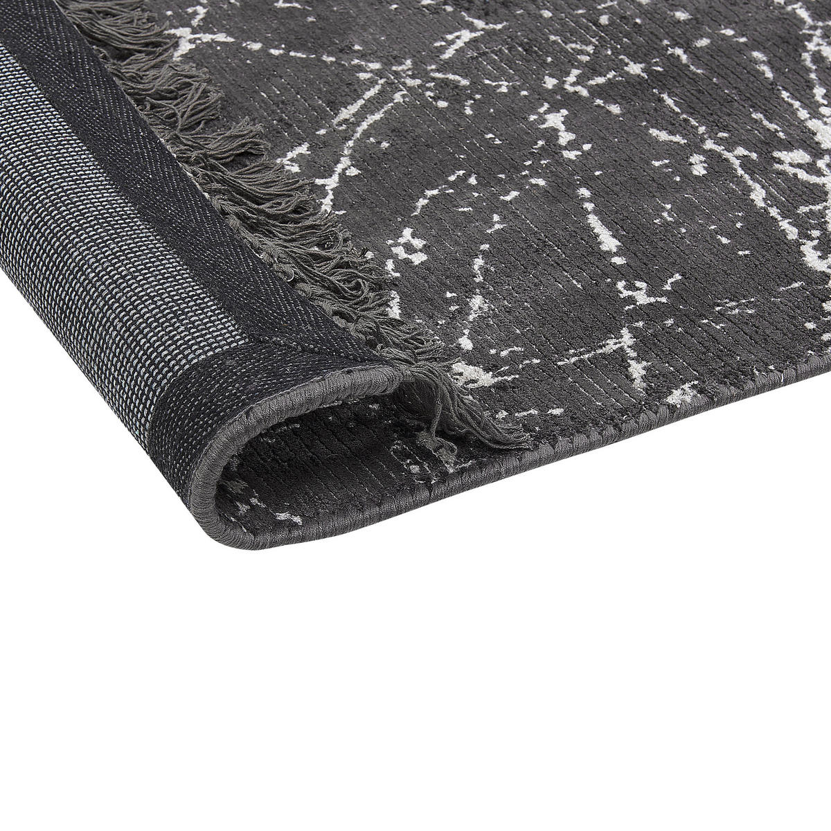 KURZFLOR-TEPPICH Hanli 230/160 cm - Grau, Naturmaterialien (160/230cm) - Beliani