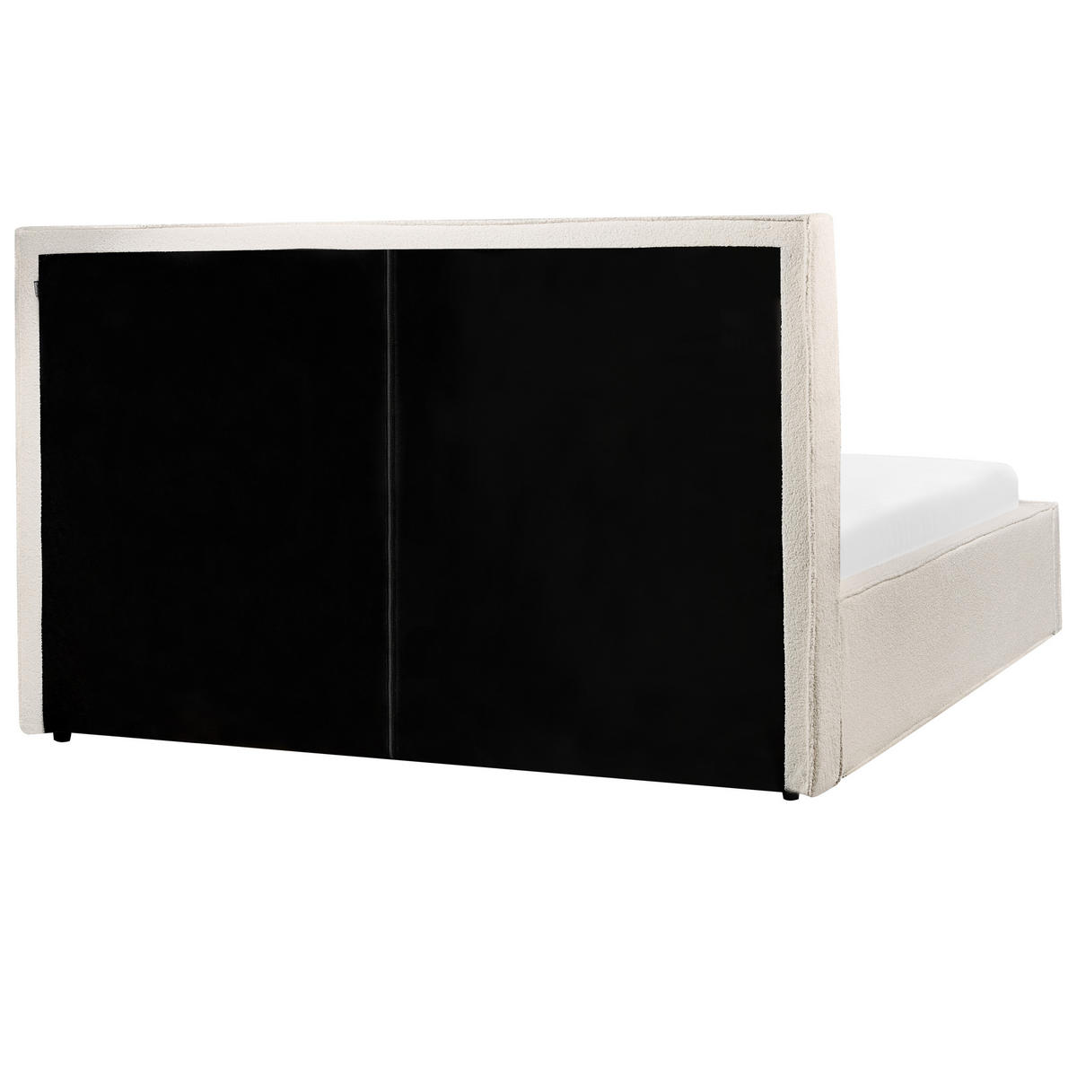 POLSTERBETT 160/200 cm Weiß Moissac - Creme, Textil (160/200cm) - Beliani