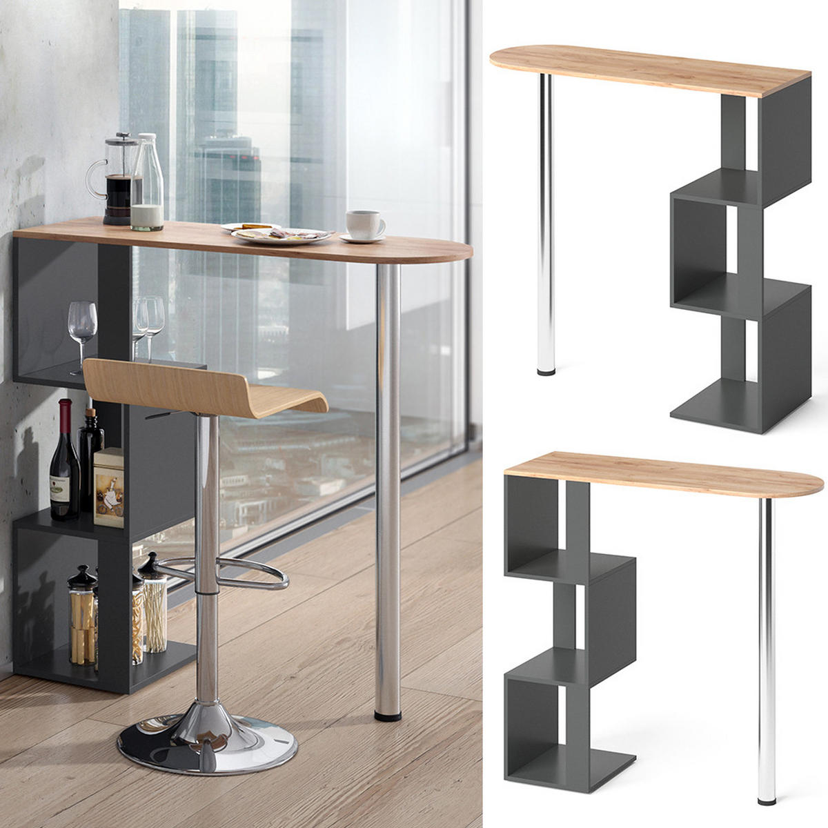 BARTISCH Vincent Goldkraft Eiche 113 x 39.8 cm - Eiche Wotan, Holzwerkstoff (113/111.8/39.8cm) - Vicco