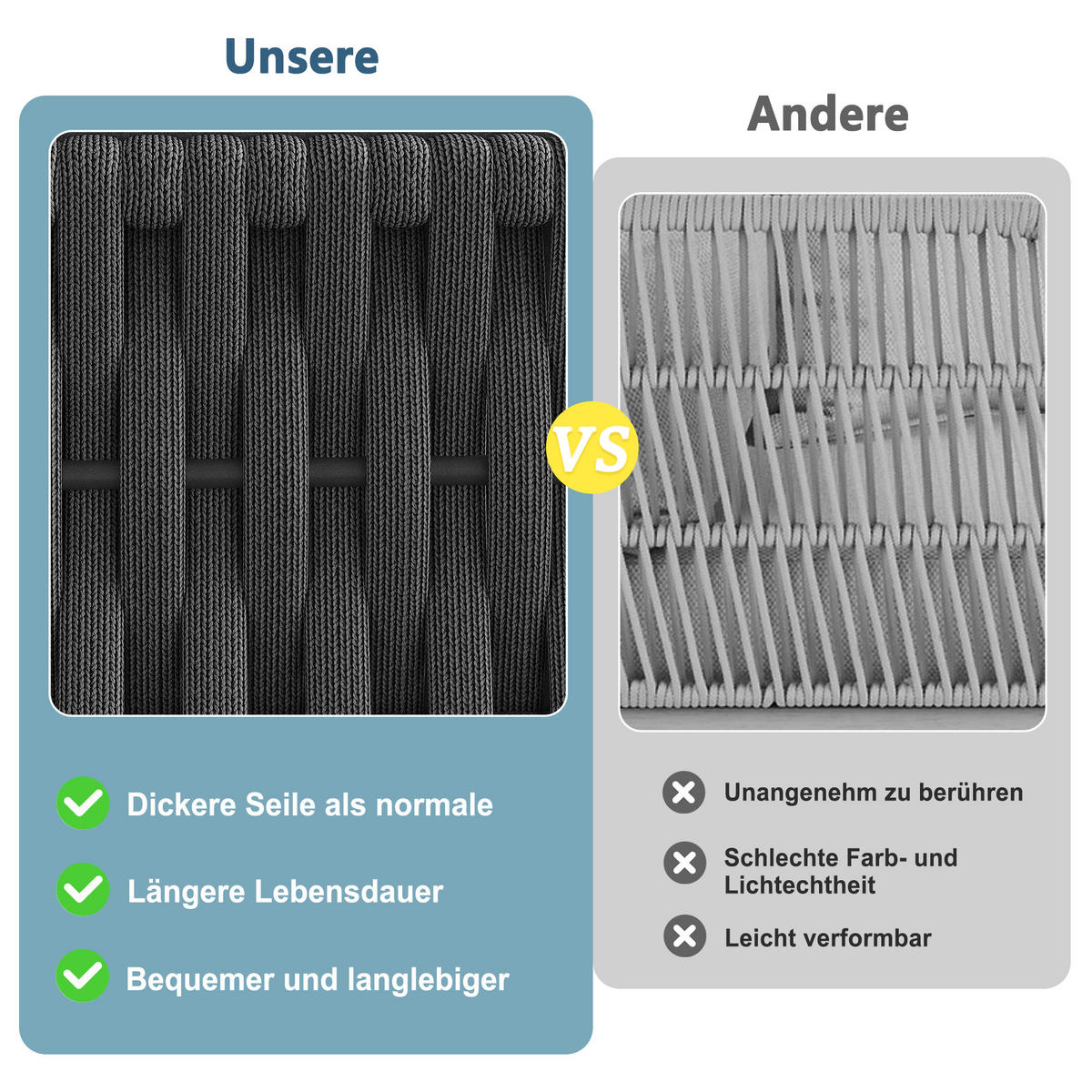 DOPPELLIEGE 6 Personen Grau Mit Verstellbarer Rückenlehne - Grau, Metall - FLIEKS