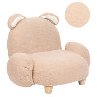 GYEREKFOTEL Teddy hatású bézs Állat alakú Nyúl Kanna - bézs, műanyag/textil (65/45/51cm) - Beliani