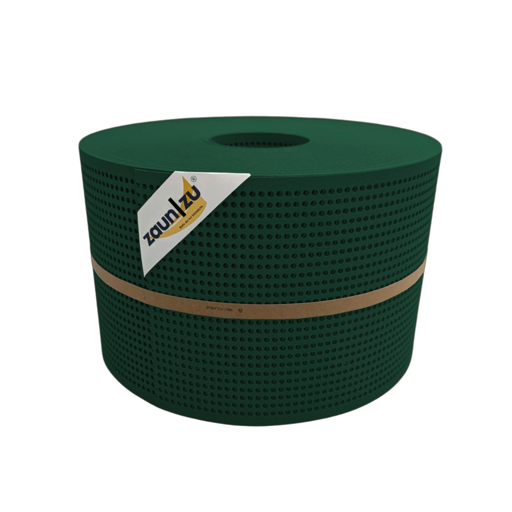 SICHTSCHUTZSTREIFEN PP Premium Gelocht 30 Prozent Streifen Grün 50m - Grün, Kunststoff (5000/19cm) - ZAUN|ZU