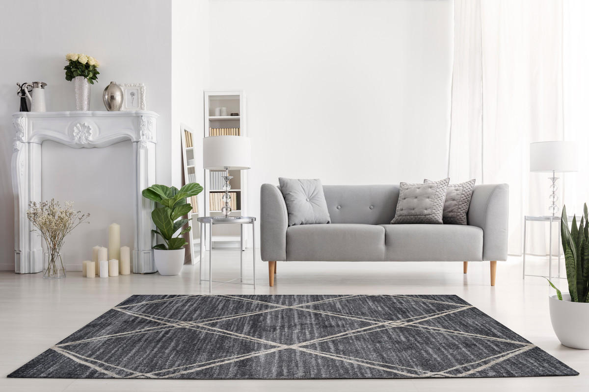HEATSET-TEPPICH Firenze Dunkelgrau/Creme 200x290 cm - Multicolor, Textil (200/290cm) - Vercai Rugs