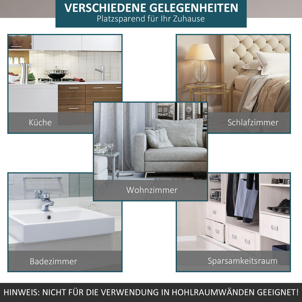 SCHIEBETÜREN-BESCHLAGSATZ, 2 m, Komplett-Set mit Schienen, Rollen, Braun - Braun, Metall (4/0.6/100cm) - HOMCOM