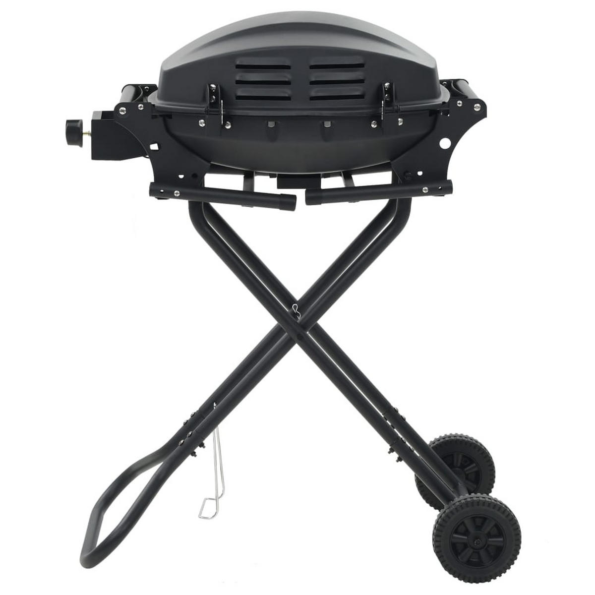 GASGRILL Tragbar Mit Kochzone Schwarz - Schwarz, Metall (103/97/47cm) - vidaXL