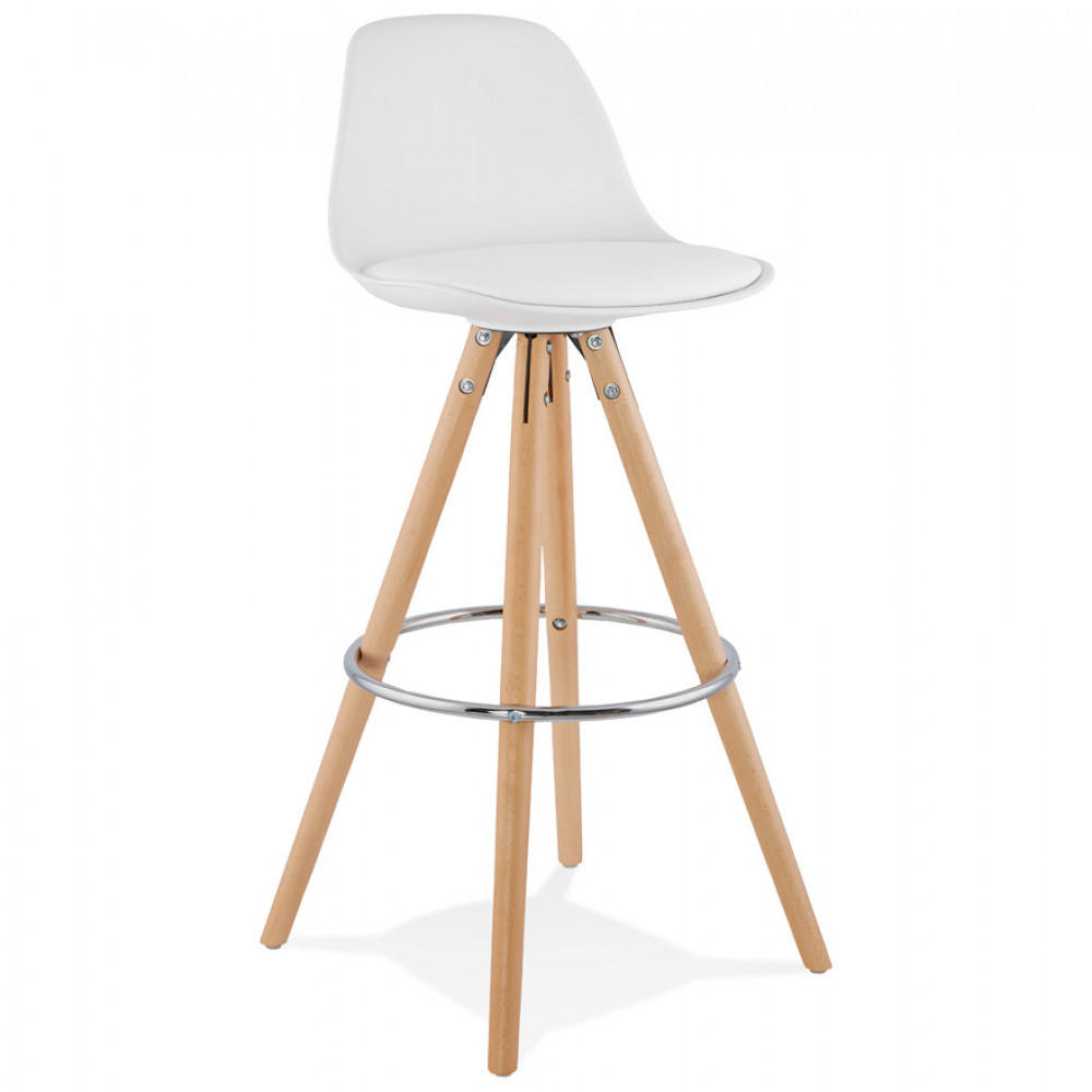 BARHOCKER Weiß 42x95x43cm - Weiß, Holz/Kunststoff (42/95/43cm) - AlterEgo