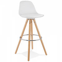 BARHOCKER Weiß 42x95x43cm - Weiß, Holz/Kunststoff (42/95/43cm) - AlterEgo