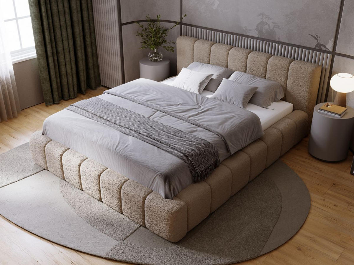 POLSTERBETT Orio 160x200 Braun - Braun, Textil (160/200cm) - Graingold