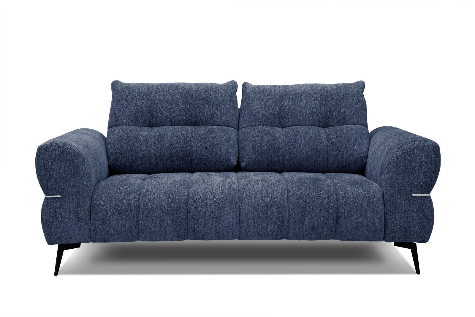 SOFA SALVINI 2,5-Sitzer, dunkelblau - Schwarz/Dunkelblau, Holzwerkstoff/Textil (176/88/99cm) - Courtois Laville