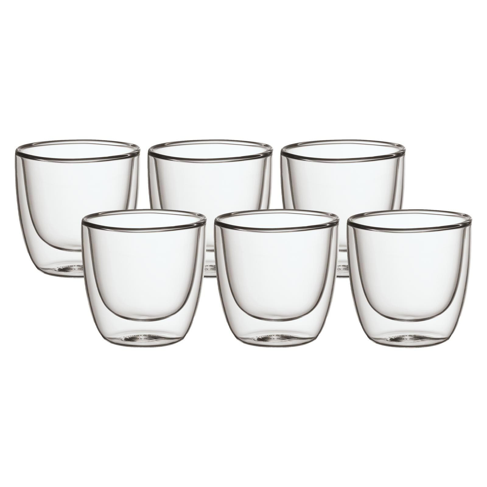 DOPPELWANDIGE BECHER Manufacture Rock transparent 60 ml 6er Set - Transparent, Glas (0.06L) - Villeroy & Boch