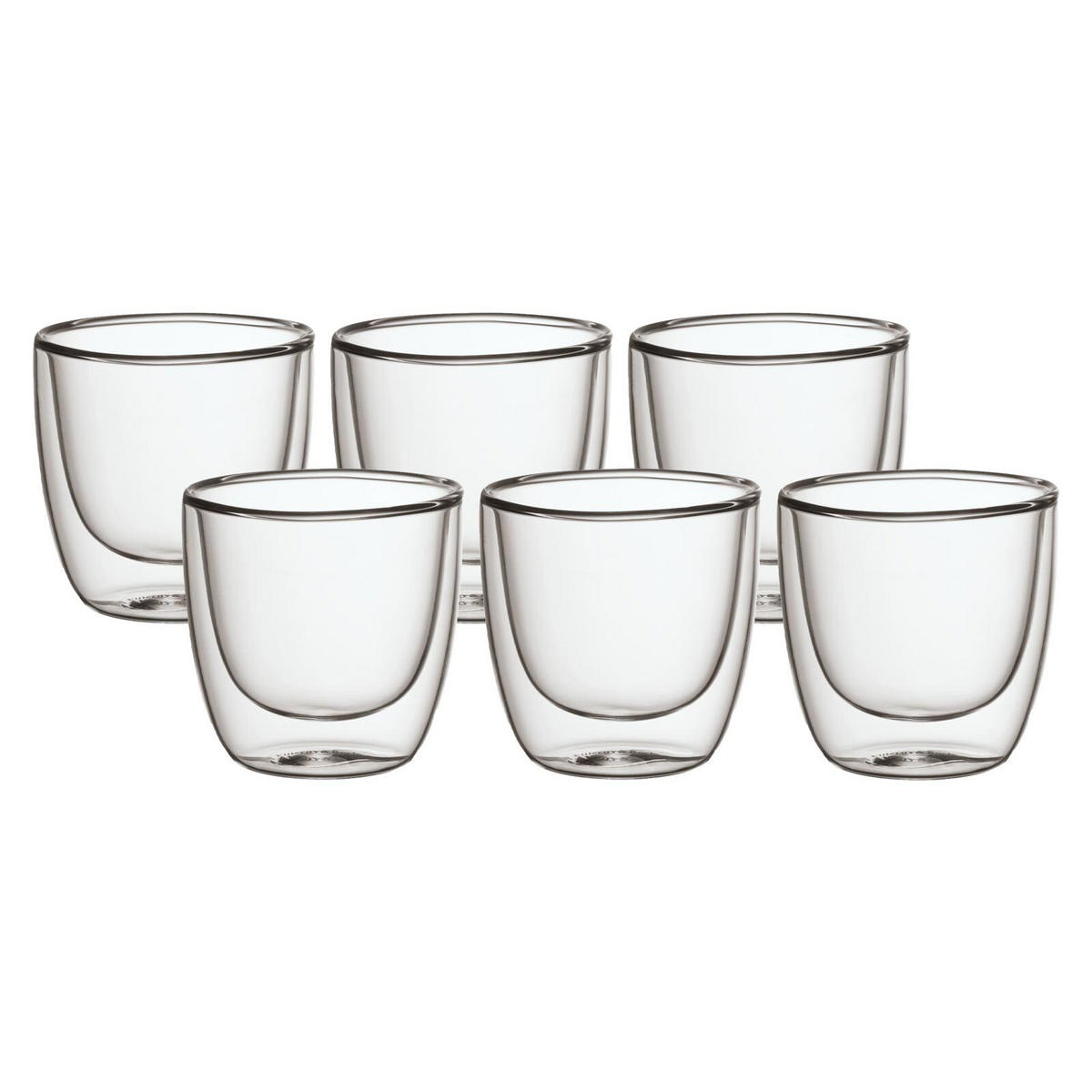 DOPPELWANDIGE BECHER Manufacture Rock transparent 60 ml 6er Set - Transparent, Glas (0.06L) - Villeroy & Boch