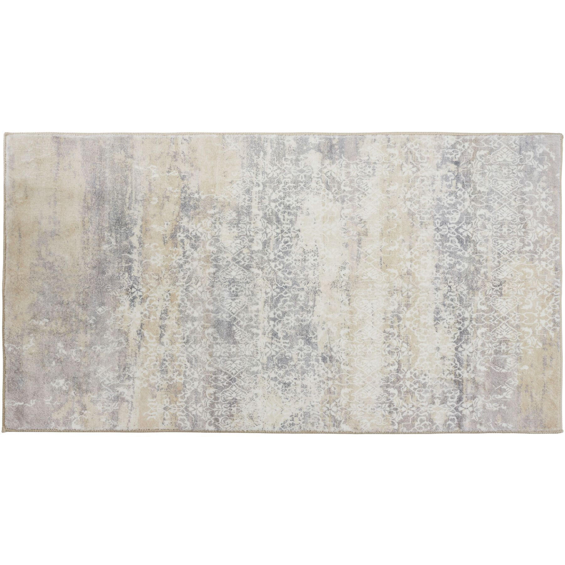 TEPPICH Vintage Design Dalia,rutschfeste Unterfläche,beige - Beige, Kunststoff (60/110cm) - tectake