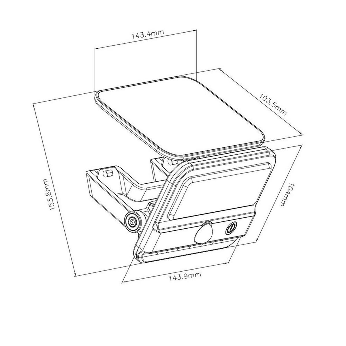 LED AUSSENLEUCHTE Schwarz satiniert - Schwarz, Kunststoff (15.3/14.4/10.4cm) - Globo Lighting