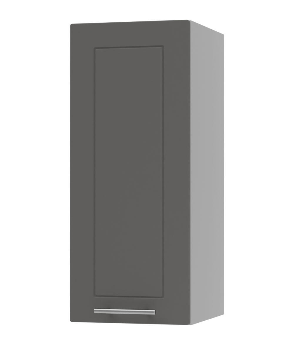 KÜCHENHÄNGESCHRANK Kvantum W2/30 Graphit Matt / Grau Matt 30 / 32,5 / 72cm - Graphitfarben/Grau, Holz/Holzwerkstoff (30/72/32.5cm) - Feldmann-Wohnen